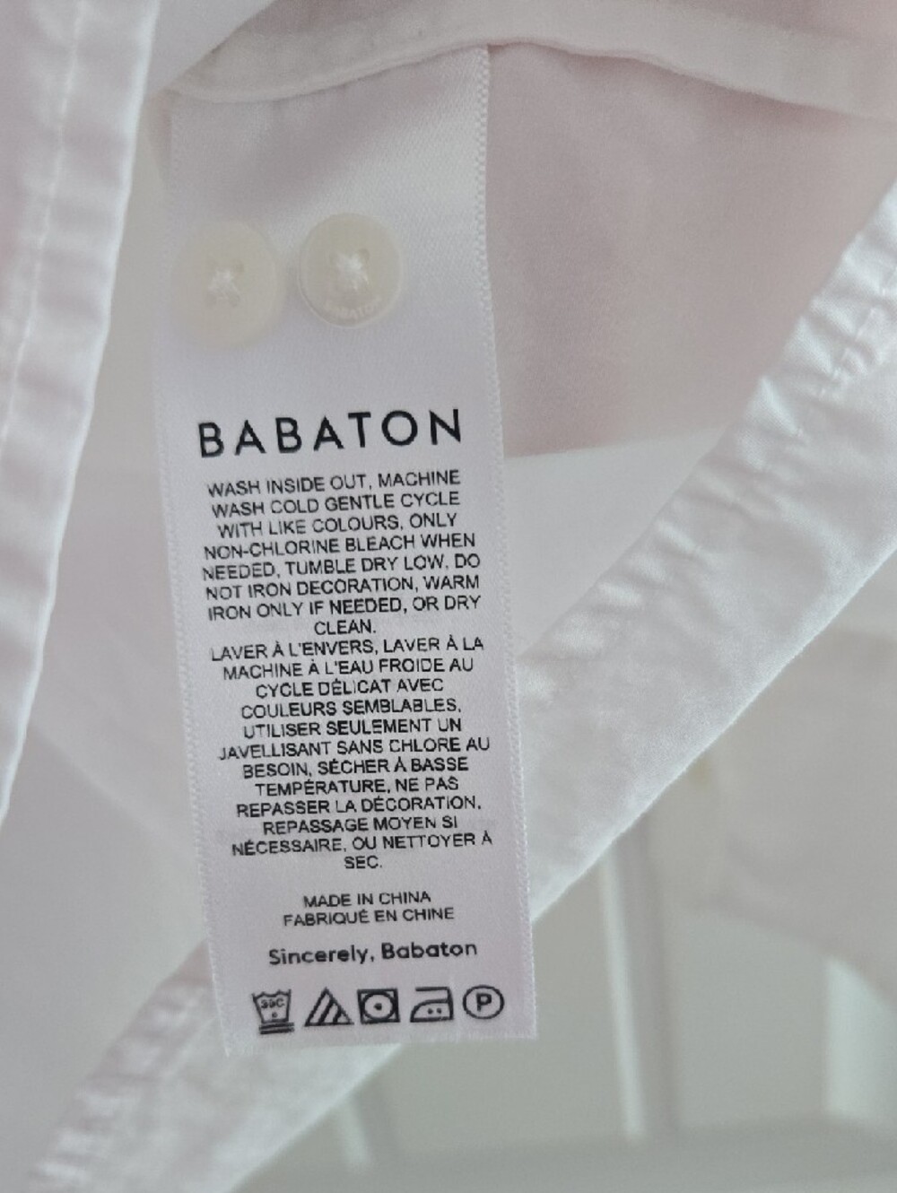 Babaton White Long-Sleeve Button Shirt - Picture 5 of 7